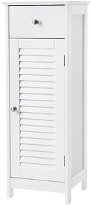 4. VASAGLE Bathroom Floor Cabinet Storage Organizer Set with Drawer and Single Shutter Door Wooden