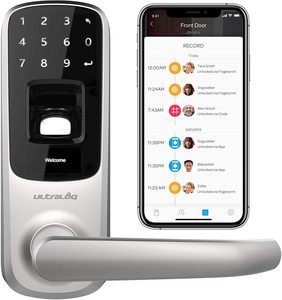 1. Ultraloq UL3 BT Bluetooth Enabled Fingerprint and Touchscreen Smart Lock