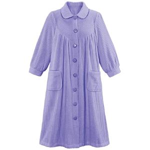 5. Plush Fleece Button Front Robe with Pockets