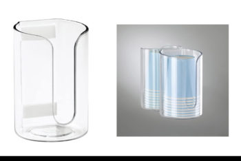 InterDesign AFFIXX Peel and Stick Adhesive Bathroom Disposable Paper Cup Dispenser