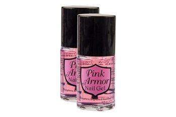 Set of 2 Pink Armor Gel Nail Growth Formula