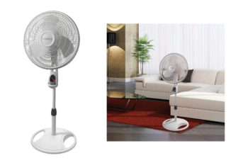 . Lasko 1646 16″ Remote Control Pedestal Fan with Built-in Timer