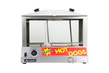 Adcraft Countertop Stainless Steel Hot Dog Steamer