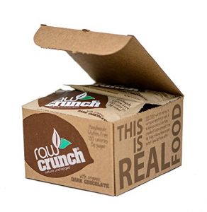 4. Raw Crunch Bars – Organic Dark Chocolate – Box of 12 Bars