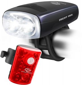 6. Cycle Torch Night Owl Rechargeable Light Set
