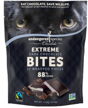 6. Endangered Species Dark Chocolate Bites, Cocoa, 4.2 Ounce