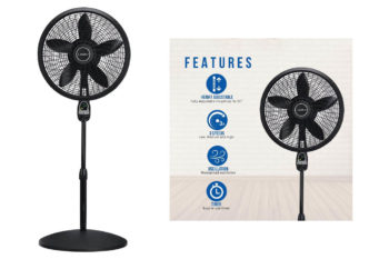 Lasko 1843 18″ Remote Control Cyclone Pedestal Fan with Built-in Timer