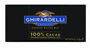 7. Ghirardelli Chocolate Baking Bar, Cacao Unsweetened chocolate bar