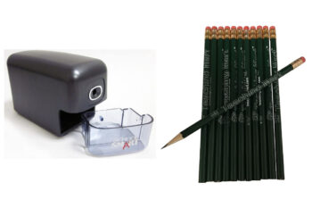 2. School Smart Electric Heavy-Duty Pencil Sharpener Plus 12 Pack Teaching Mart