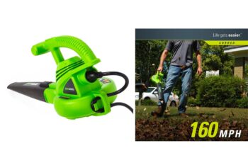 5. Greenworks 24012 7 Amp Single Speed Electric 160 MPH Blower
