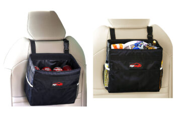 5. EPAuto Waterproof Car Trash Bin Leakproof Auto Litter Bag with Side Pocket