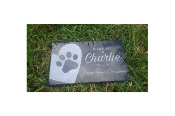 5. Personalized Pet Stone Memorial Marker Granite Marker Dog Cat Horse Bird Human 6″ X 10″