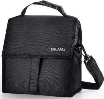 #7. New Freezable Lunch Bag, Delamu Insulated Lunch Bag with Shoulder Strap