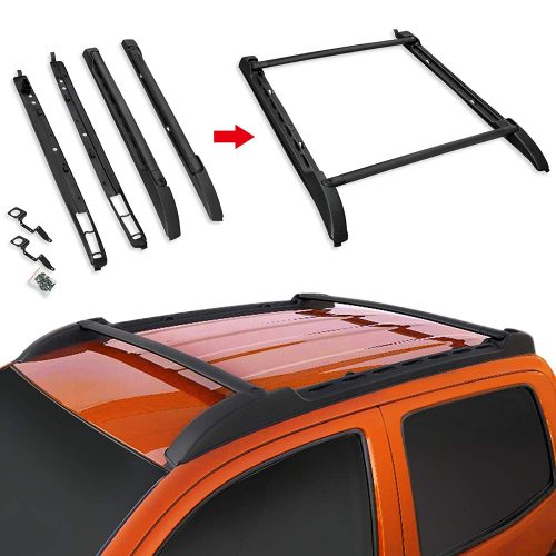 VZ4X4 Roof Rack Set Fit Toyota Tacoma 2005-2018 Double Cab Crew Cab Luggage Carrier Black