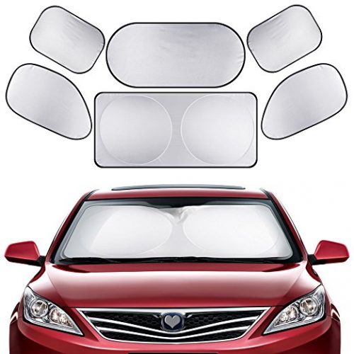 GHB Full Car Sun Shade Folding Silvering Reflective Car Window Sun Shade Visor Shield Cover - Car Window Sunshades