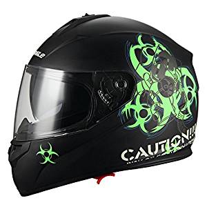 Triangle Helmet “Biohazard” Full Face Motorcycle Helmet - Motorcycle Helmets for Women