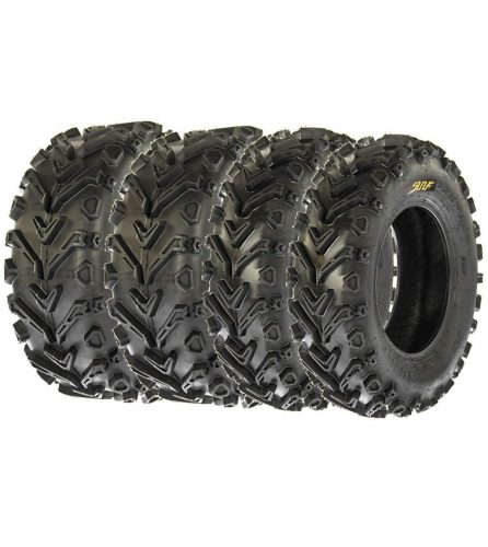 Set of 4 SunF A041 Mud & Trail 25x8-12 Front & 25x10-12 Rear ATV UTV off road Tires, 6 PR, Tubeless 