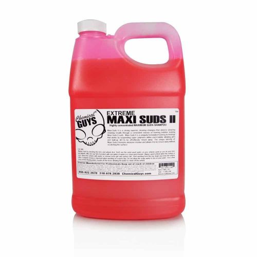 Chemical Guys CWS_101 Maxi-Suds II Super Suds Car Wash Soap and Shampoo, Cherry Scent (1 Gal).
