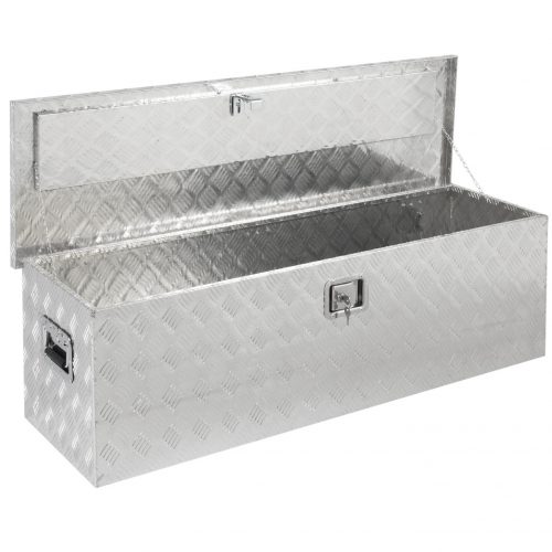 Best Choice Products 49" Aluminum Camper Tool Box W/ Lock Pickup Truck Bed ATV Trailer Storage 