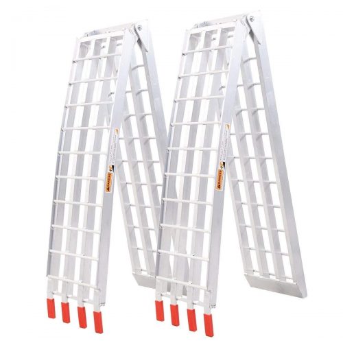 Goplus 7.5' Loading Ramp 1760 lb Heavy Duty Aluminum ATV UTV Arched Folding Ramps Pair