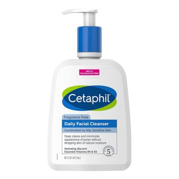 1. Cetaphil Face Wash, Daily Facial Cleanser for Sensitive, Combination to Oily Skin