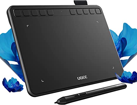 Graphics Drawing Tablet, UGEE S640 Digital Drawing Pad with 10 Hot Keys, 6.5x4 inch Pen Tablet with 8192 Levels Battery-Free Stylus Support Android/Windows/Mac OS/Chrome OS/Linux